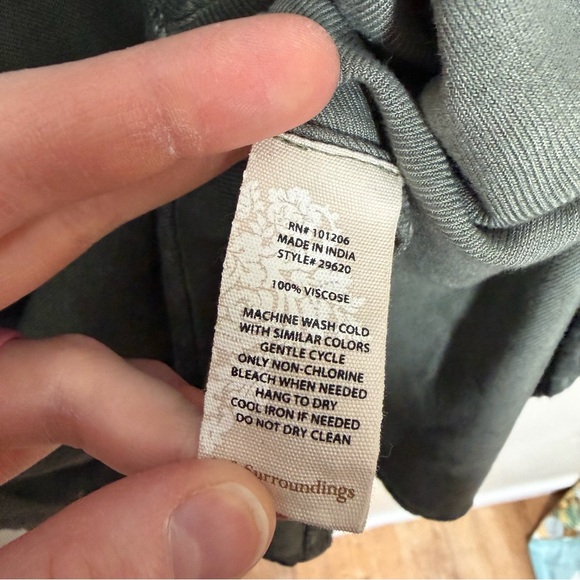 Soft Surroundings | Heavenly Soft Pigment Wash Button Down Shirt in Olive Green - Picture 5 of 9